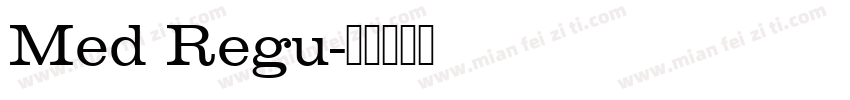 Med Regu字体转换